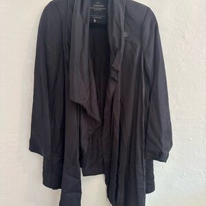 All Saints Black Coat with Asymmetrical Design